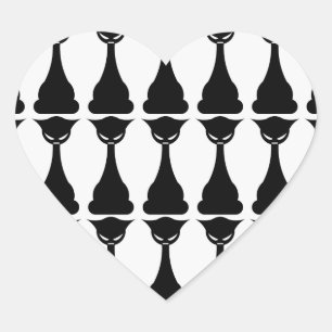 Gothic black cat silhouette stickers