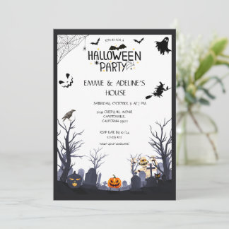 Gothic Black Crow Halloween Party  Invitation