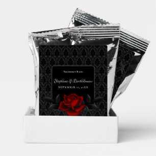 Gothic Black Damask Rose Wedding Coffee Drink Mix