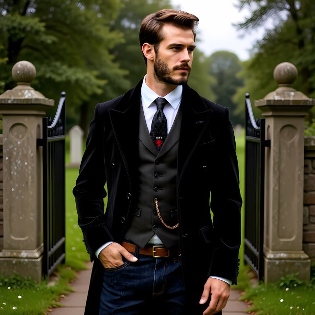 Gothic Black Damask Rose Wedding Neck Tie (Creator Uploaded)