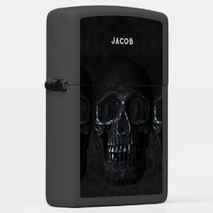 Gothic Black Dark Academia Skull Zippo Lighter