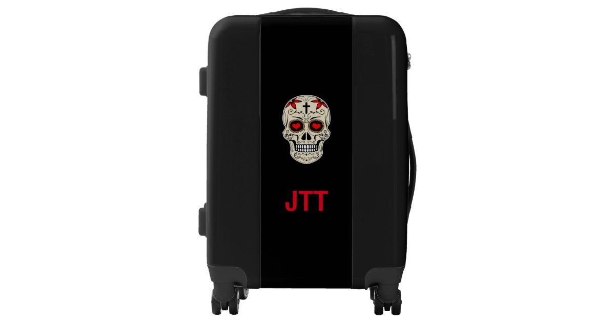 Universal Laptop Skins Wrap for 14 - Sugar Skulls Red Black Dia de los