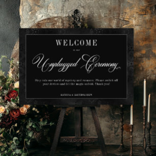 Gothic Black Floral Satin Damask Black Unplugged Foam Board