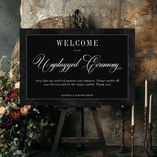 Gothic Black Floral Satin Damask Black Unplugged Foam Board (Gothic Black Floral Satin Damask Black Unplugged Foam Board)