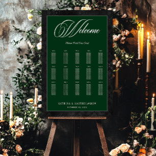 Gothic Black Floral Satin Damask Green Seating Foam Board