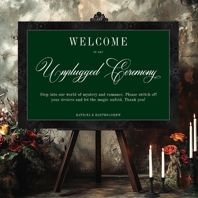 Gothic Black Floral Satin Damask Green Unplugged Foam Board (Gothic Black Floral Satin Damask Green Unplugged Foam Board)
