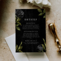 Gothic Black Floral Wedding Details