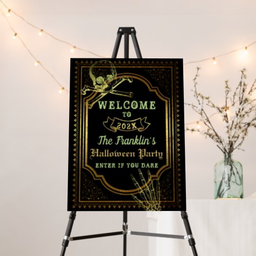 Gothic Black  Gold Skull Halloween Costume Party Foam Board