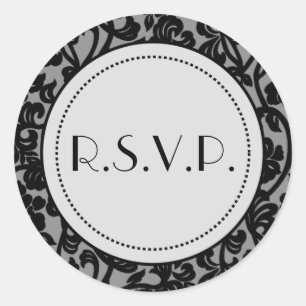 Gothic Black & Grey Flourish Envelope Seals