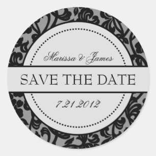 Gothic Black & GreyFlourish Envelope Seals