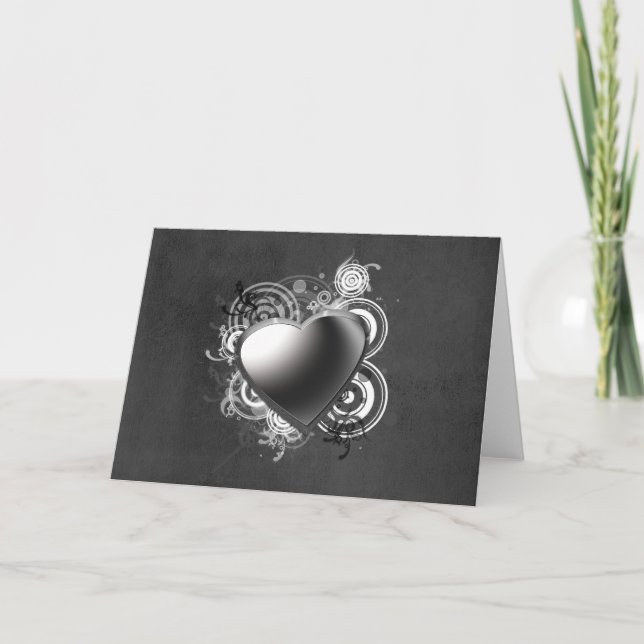 Gothic Black Heart Card (Front)