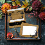 Gothic Black Raven & Black Roses Gold Wedding Envelope<br><div class="desc">Transport your guests to a world of dark, enchanting elegance with our vintage gothic wedding invitation envelope. The deep, aged distressed yellow gold background sets the stage for a striking contrast. The front text area is adorned with an intertwining vine of black roses, which adds a touch of dramatic allure....</div>