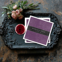 Gothic Black Raven & Black Roses Purple Wedding