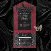 Gothic Black Raven & Black Roses Wine Dinner