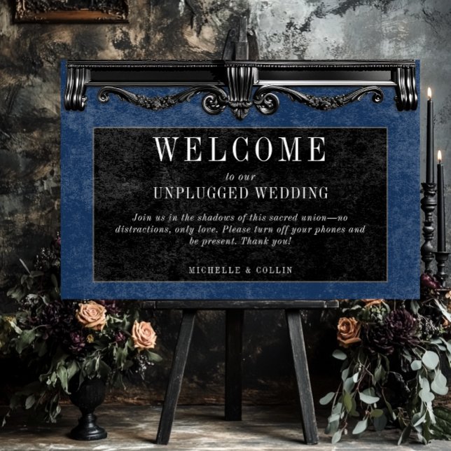 Gothic Black Ravens & Blue Unplugged Wedding Foam Board (Gothic Black Ravens & Blue Unplugged Wedding Foam Board)