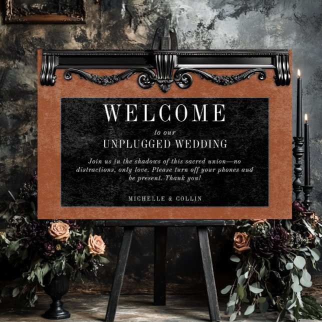Gothic Black Ravens & Rust Unplugged Wedding Foam Board (Gothic Black Ravens & Rust Unplugged Wedding Foam Board)