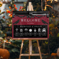 Gothic Black Ravens & Wine Order of Events Wedding