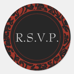 Gothic Black & Red Flourish Envelope Seals