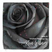 Gothic Black Rose Dark Floral Psychic Tarot Cloth
