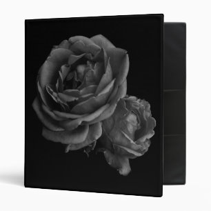 Gothic Black Roses 3 Ring Binder