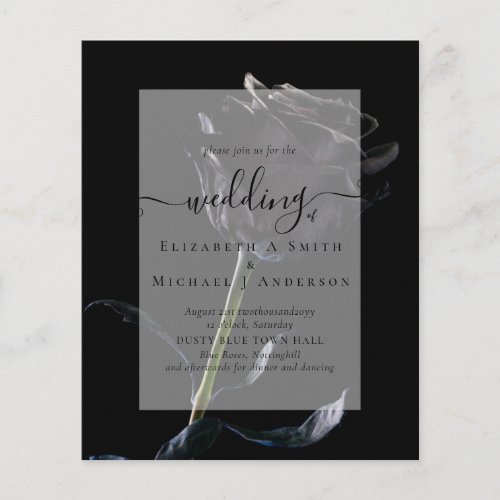 Gothic Black Roses Goth Wedding Invite Flyer
