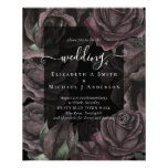 Gothic Black Roses Goth Wedding Invite Flyer