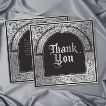 Gothic Black Silver Medieval Wedding