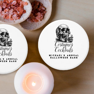 Gothic Black Skull Halloween Costume Party Mini Candle Favors