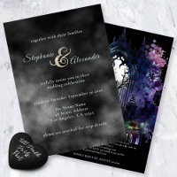 Gothic Black Smoke Cemetery Wedding