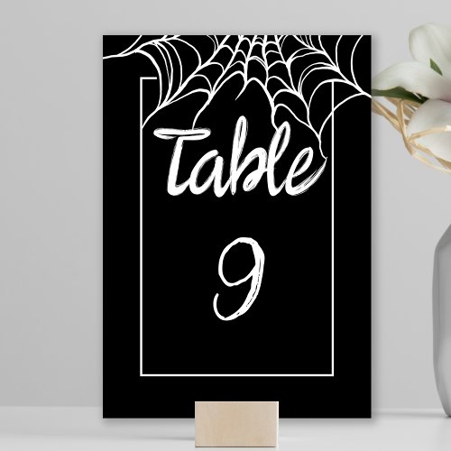 Gothic Black Spooky Halloween Wedding Table Table Number