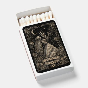 Gothic Black Spooky Tarot Wedding Matchboxes