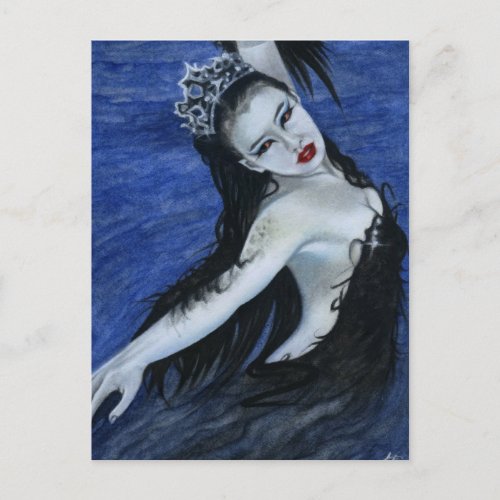 Gothic black swan beauty Postcard