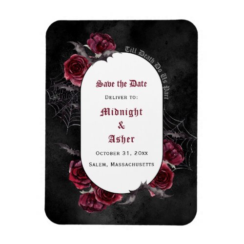 Gothic Black Till Death Do Us Part Save The Date Magnet
