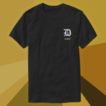 Gothic Blackletter Monogram Personalized T-Shirt