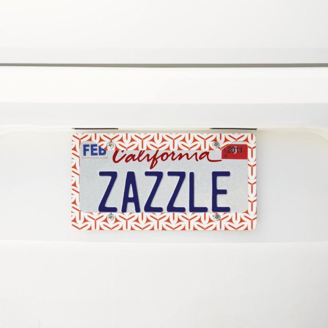 Gothic Blades Pattern License Plate Frame (On Car)