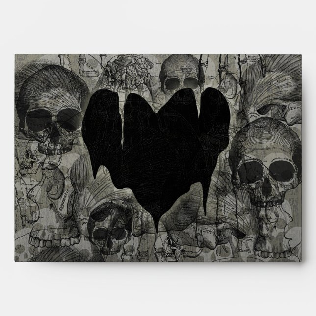 Gothic Bleak Heart Envelopes (Front)