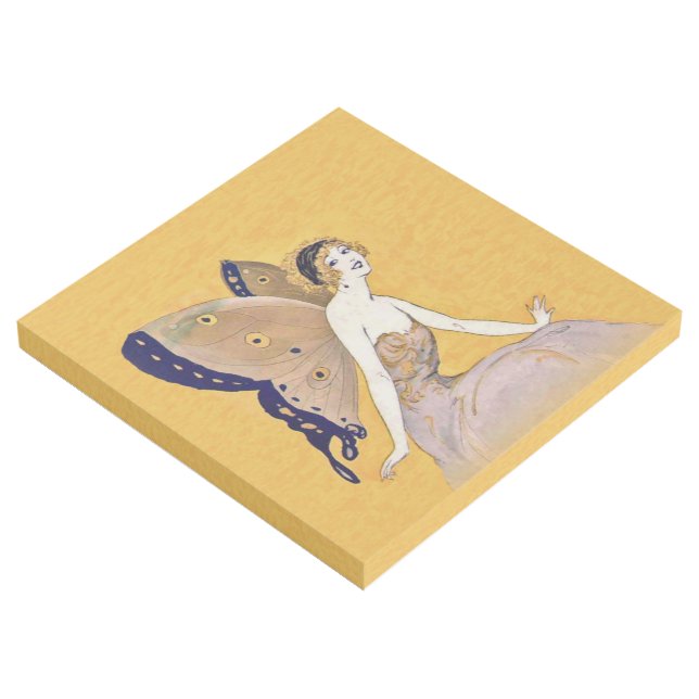 Gothic Blond Fairy Black Lips Butterfly Wings Gown Gallery Wrap (3/4)