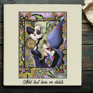 Gothic Blonde Fairy Art Nouveau Fantasy Elegance  3 Ring Binder