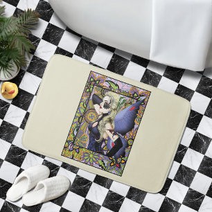 Gothic Blonde Fairy Art Nouveau Fantasy Elegance Bath Mat