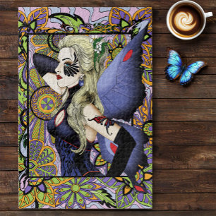 Gothic Blonde Fairy Art Nouveau Fantasy Elegance   Jigsaw Puzzle