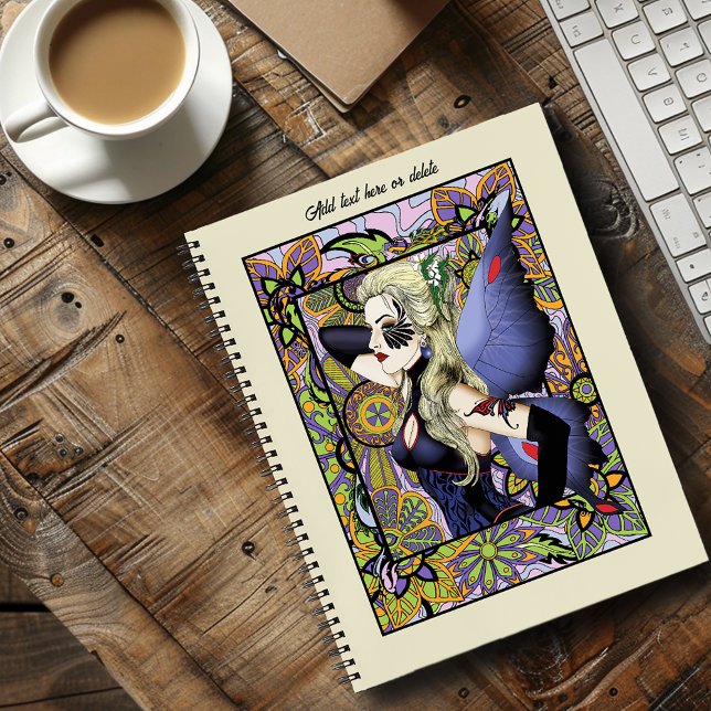 Gothic Blonde Fairy Art Nouveau Fantasy Elegance  Notebook (Creator Uploaded)