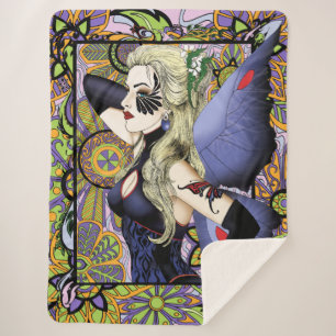 Gothic Blonde Fairy Art Nouveau Fantasy Elegance Sherpa Blanket