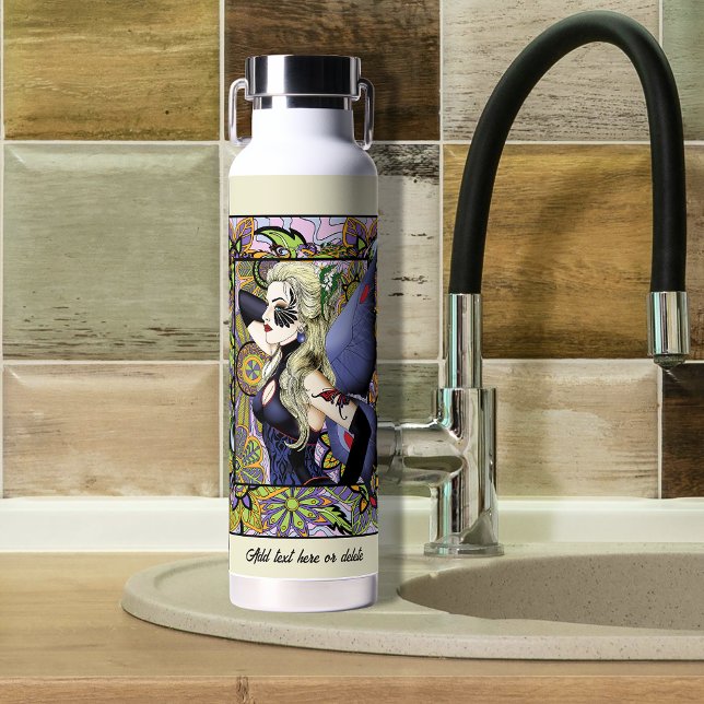 Gothic Blonde Fairy Art Nouveau Fantasy Elegance Water Bottle (Creator Uploaded)