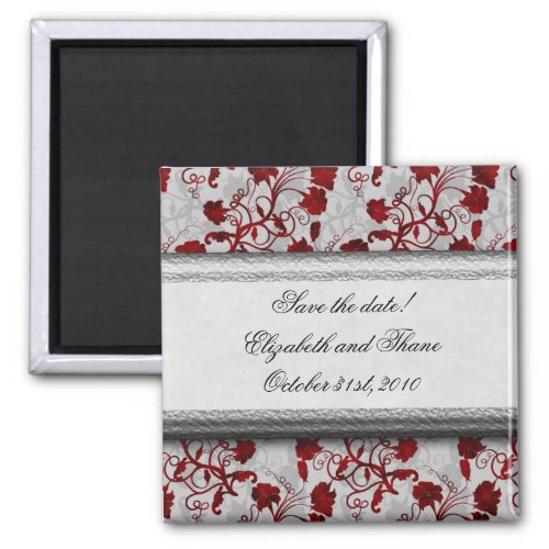Gothic Blood Flowers Save the Date Magnet