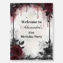 Gothic Blood Roses Birthday