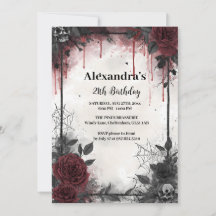 Gothic Blood Roses Birthday