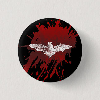 GOTHIC BLOODY BAT VAMPIRE BUTTON