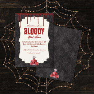 Gothic Bloody Halloween Party Invitation