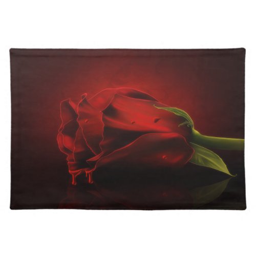 Gothic Bloody Red Rose Placemat