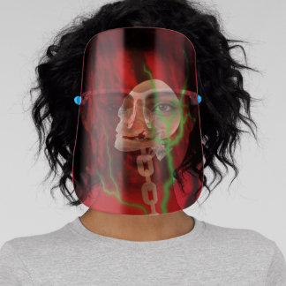 Gothic Bloody Skeleton Skull Modern Art Face Shield